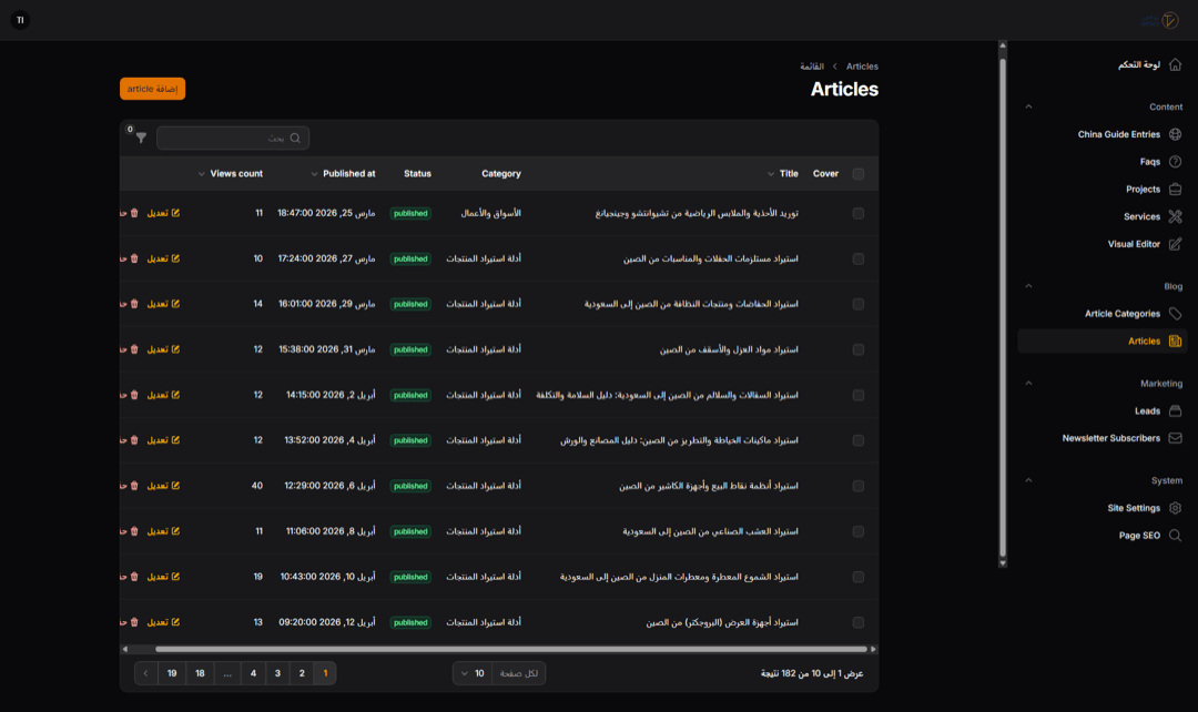 محرك محتوى ينشر بالمئات شهرياً